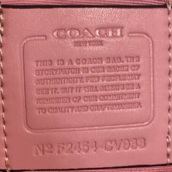 COACH Teri Shoulder Bag In Signature Canvas CV933 Dusty Pink - Picture 8 of 9